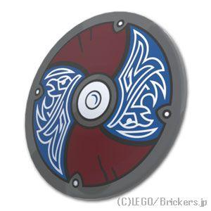 レゴ パーツ ばら売り #75902pb28 バイキングの盾 - オーディンの烏：ダークグレー | ...