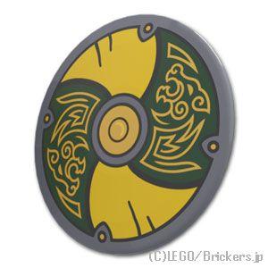 レゴ パーツ ばら売り #75902pb29 バイキングの盾 - オーディンの狼：ダークグレー | ...