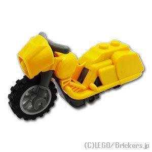 レゴ パーツ ばら売り #80685c01 ツーリングバイク - ダークグレーハンドル&amp;グレーホイー...