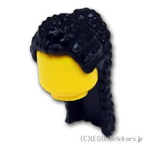 レゴ パーツ ばら売り #83345 ミニフィグ ヘア - 三つ編みのロングポニーテール：ブラック ...