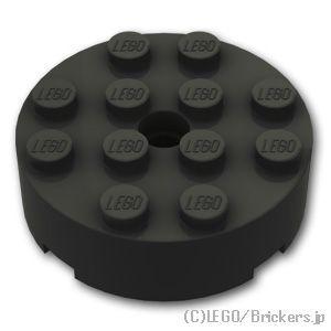 レゴ ブロック パーツ ばら売り #87081 ブロック 4 x 4 - ラウンド：ブラック | LEGOの部品