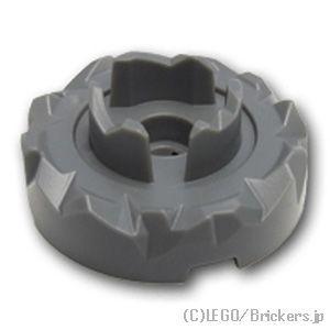 レゴ パーツ ばら売り #87750 ターンテーブルトップ 4 x 4 - ギザギザエッジ：ダークグ...