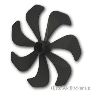 レゴ パーツ ばら売り プロペラ - 7枚刃　47.79mm：ブラック | lego 部品