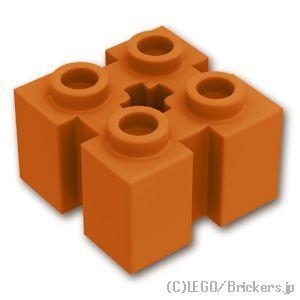レゴ パーツ ばら売り #90258 ブロック 2 x 2 - 縦溝 / 軸穴：ダークオレンジ | ...