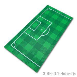 レゴ パーツ ばら売り #90498pb31 タイル 8 x 16 - サッカー場 ゴールエリア：ブ...