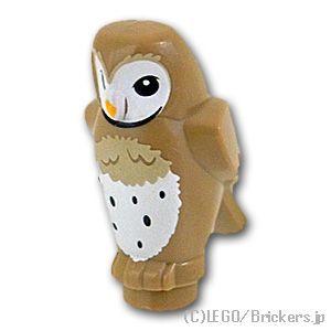 レゴ パーツ ばら売り #92084pb06 フクロウ：ダークタン | LEGOの部品