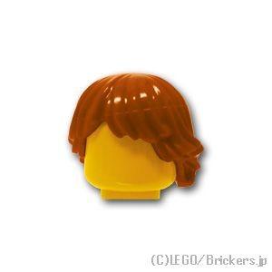 レゴ パーツ 髪 ばら売り #92746 ミニフィグ ヘア - レイヤードショート：ダークオレンジ ...