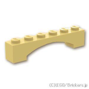 レゴ パーツ ばら売り #92950 ライズド アーチ 1 x 6：タン | LEGOの部品