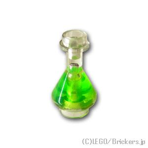 レゴ パーツ ばら売り #93549 フラスコ トランスブライトグリーン溶液：トランスクリアー | ...