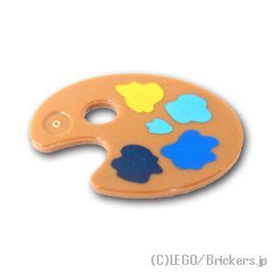 レゴ パーツ ばら売り #93551pb02 パレット 絵具 - イエロー&amp;ミディアムアズール&amp;ブル...