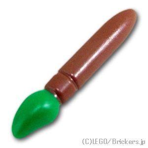 レゴ パーツ ばら売り #93552pb04 絵筆 - グリーン絵具：ブラウン | LEGOの部品
