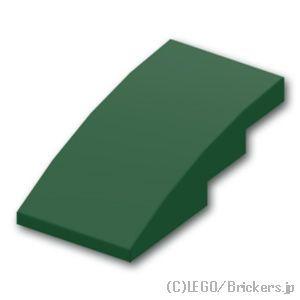 レゴ パーツ ばら売り #93606 スロープ カーブ 4 x 2：ダークグリーン | LEGOの部...