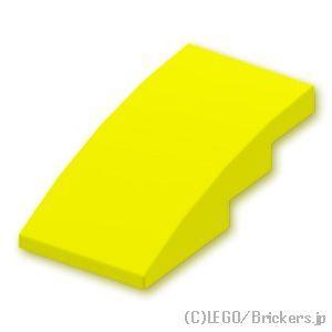 レゴ パーツ ばら売り #93606 スロープ カーブ 4 x 2：ネオンイエロー | LEGOの部...