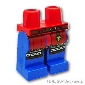 レゴ パーツ ばら売り #970c07pb13 ミニフィグ レッグ - 赤のサーコートにシルバーチェ...