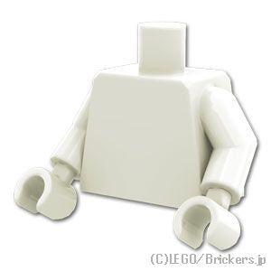 レゴ パーツ ばら売り #973c000 プレーン トルソー - 同色アーム/同色ハンド：ホワイト ...