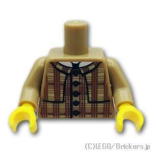 レゴ パーツ ばら売り #973pb0931c01 トルソー - チェック柄コート：ダークタン | LEGOの部品｜brickers