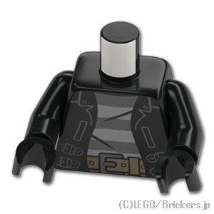 レゴ パーツ ばら売り #973pb1550c01 トルソー - レザーのライダースジャケット：ブラ...