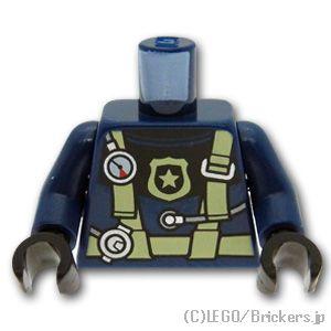 レゴ パーツ ばら売り #973pb4194c01 トルソー - 警察バッジを付けたダイビングスーツ...