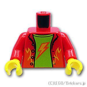 レゴ パーツ ばら売り #973pb4470c01 トルソー - ファイヤーパターンのジャケット：レ...