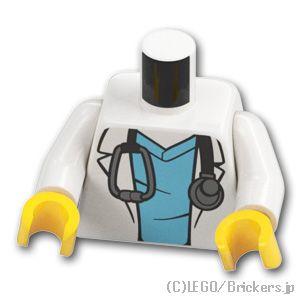 レゴ パーツ ばら売り #973pb4534c01 トルソー - 聴診器と白衣の医者：ホワイト | ...