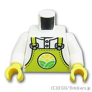 レゴ パーツ ばら売り #973pb4738c01 トルソー - ファーマーのオーバーオール ホワイ...