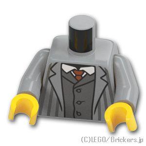 レゴ パーツ ばら売り #973pb4899c02 トルソー - グレーのピンストライプスーツ：グレ...