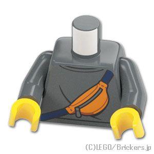 レゴ パーツ ばら売り #973pb5423c01 トルソー - トレーナーとボディバック：ダークグ...