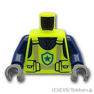 レゴ パーツ ばら売り #973pb5511c01 トルソー - ポリス セーフティベスト：ネオンイ...