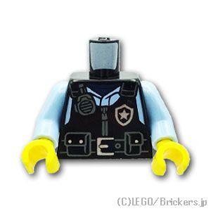 レゴ パーツ ばら売り #973pb5512c01 トルソー - ポリスベスト スターバッジ：ブラッ...