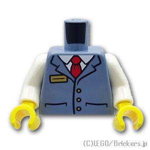 レゴ パーツ ばら売り #973pb5664c01 トルソー - 名札のついたベスト：サンドブルー ...