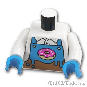 レゴ パーツ ばら売り #973pb5996c01 トルソー - ドーナツ柄のエプロン：ホワイト |...