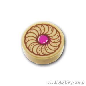 レゴ パーツ ばら売り #98138pb037 ラウンド タイル 1 x 1 - クッキー：タン |...