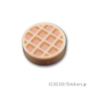 レゴ パーツ ばら売り #98138pb118 ラウンド タイル 1 x 1 - ワッフル：タン |...