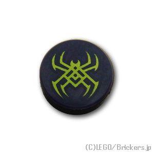 レゴ パーツ ばら売り #98138pb185 ラウンド タイル 1 x 1 - クモのシンボル：ブ...