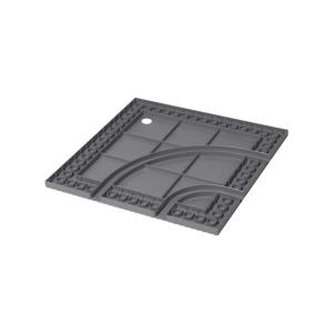 レゴ gobrick プレート - カーブレール - ハンドルギア設置用：ダークグレー | LEGO...