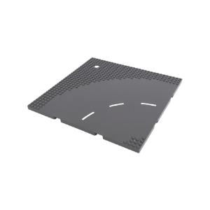 レゴ gobrick プレート - 道路（カーブ） - ハンドルギア設置用：ダークグレー | LEG...