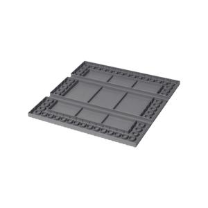 レゴ gobrick プレート - 直進レール：ダークグレー | LEGO 互換