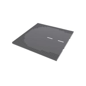 レゴ gobrick プレート - U字道路：ダークグレー | LEGO 互換