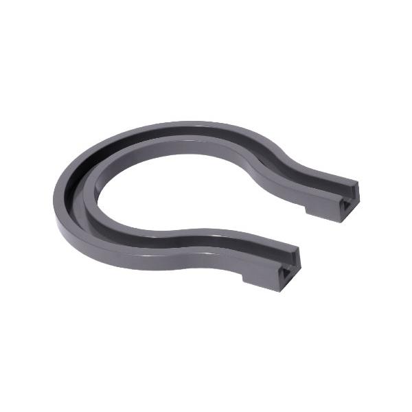 レゴ gobrick チェーンレール - U字カーブ：ダークグレー | LEGO 互換