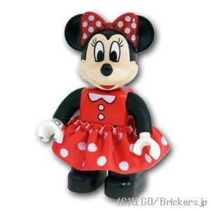 レゴ フィグ/人形 ミニフィグ デュプロ フィギュア ミニーマウス レッドトップ＆スカート |LEG...