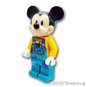 レゴ ディズニー ミニフィグ ミッキー・マウス - ペンキ汚れのオーバーオール |LEGOの人形