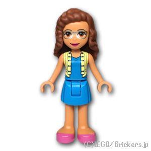 レゴ フレンズ ミニフィグ フレンズ オリビア - ベストとスカート |LEGOの人形