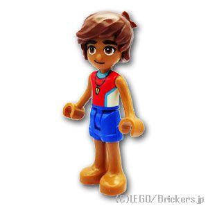 レゴ フレンズ ミニフィグ フレンズ レオ - ノースリーブウェットスーツ |LEGOの人形