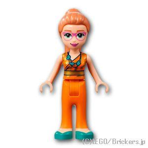 レゴ フレンズ ミニフィグ ベアトリス先生 - オレンジパンツ |LEGOの人形｜レゴブロック専門店ブリッカーズ