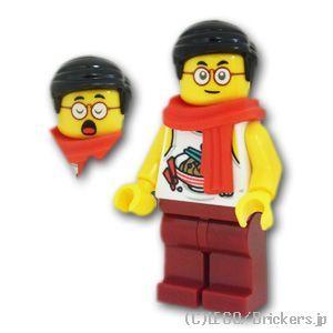 レゴ モンキーキッド ミニフィグ Mr. タン - ダークレッドの足 |LEGOの人形