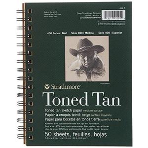ストラスモア スパイラル トーン スケッチ帳 5.5X8.5タン