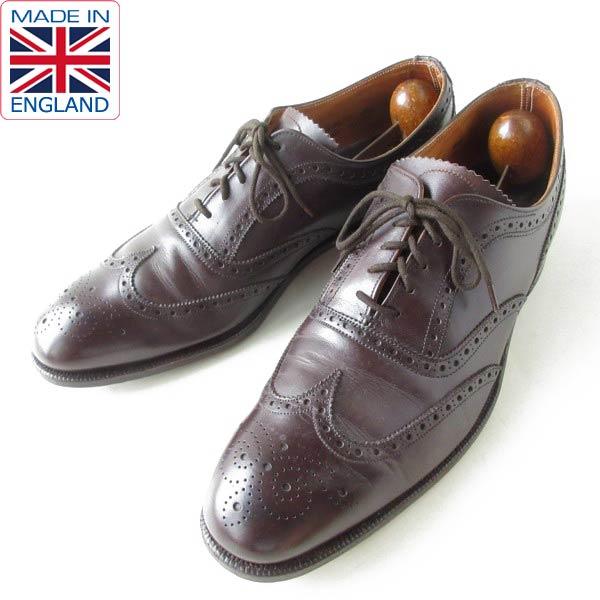 80s-90s CHEANEY チーニー Royal Tweed ショート ウィングチップ 27.5...