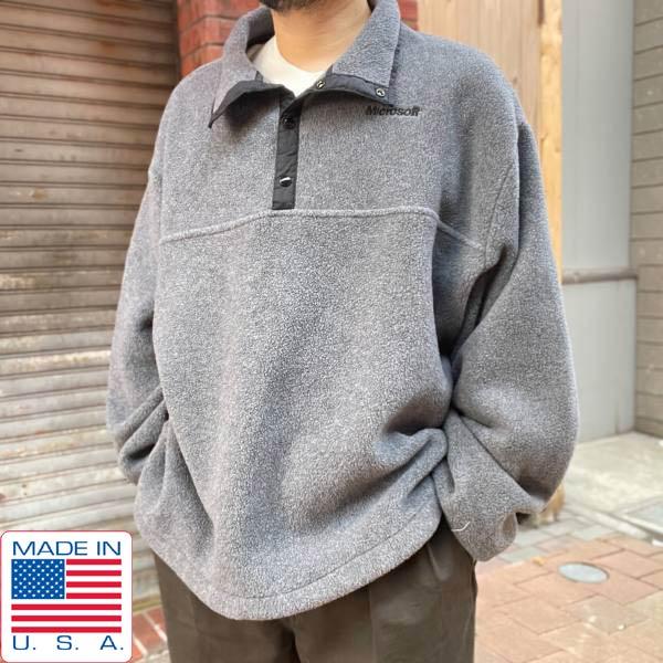 新品同様 USA製 Microsoft×Sportsmaster ポーラテック フリース プルオーバ...