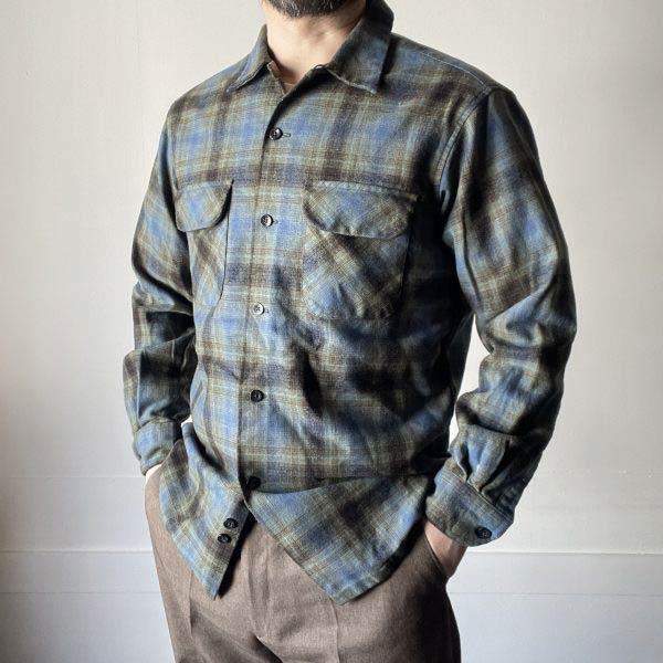 美品 PENDLETON ペンドルトン チェック柄 ボードシャツ S ウール シャツ 長袖 D153...