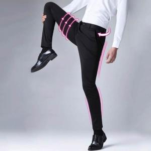 メンズ 通年 スーツパンツ ストレッチ ボトム...の詳細画像1